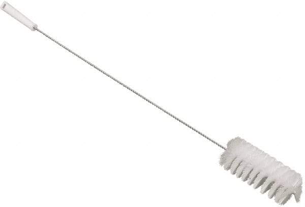Vikan - 3" Diam Polyester Valve Brush - 34-1/4" OAL, 6-1/2" Head Length, Polypropylene & Stainless Steel Handle - Exact Industrial Supply