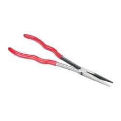 Blackhawk by Proto - 11-1/2" OAL, 2-1/16" Jaw Length x 23/32" Jaw Width, Long Nose Pliers - Serrated Jaw, Standard Head, Plastic Cushion Handles - Exact Industrial Supply