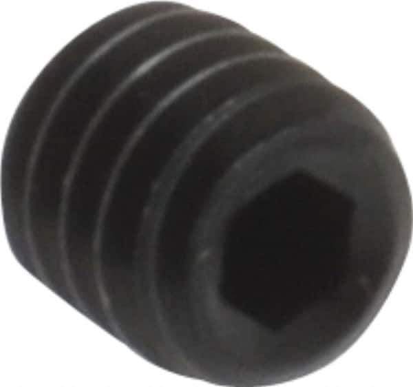 Value Collection - #4-48 UNF, 1/8" OAL, Cup Point Set Screw - Grade 8 Alloy Steel, 0.05" Key - Exact Industrial Supply