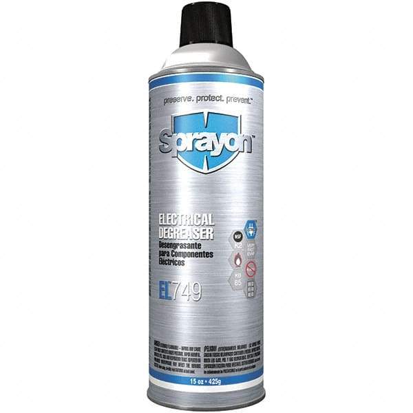 Sprayon - 15 oz Aerosol Cleaner/Degreaser - Aerosol, Alkaline, Unscented - Exact Industrial Supply