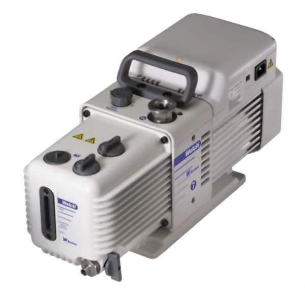 Welch Vacuum - 1/3 hp Rotary Vane Vaccum Pump - 115 Volts, 2.6 CFM, 16.7" Long x 6-1/2" Wide x 9.6" High - Exact Industrial Supply