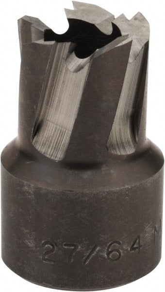 Hougen - 27/64" Diam x 1/4" Deep High Speed Steel Annular Cutter - Exact Industrial Supply