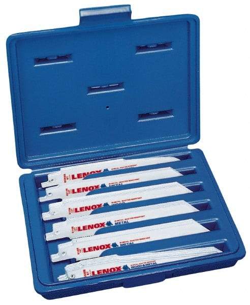 Lenox - 8" Long x 1" Thick, Bi-Metal Reciprocating Saw Blade - 8 TPI, Toothed Edge, Universal Shank - Exact Industrial Supply