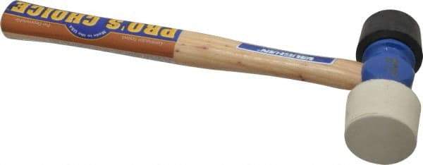 Vaughan Bushnell - 1-1/2 Lb Head Rubber Mallet - 14" OAL, Wood Handle - Exact Industrial Supply