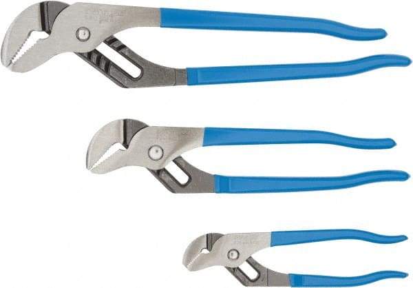 Channellock - 3 Piece Tongue & Groove Plier Set - Comes in Display Card - Exact Industrial Supply