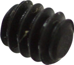 Value Collection - #4-40 UNC, 1/8" OAL, Flat Point Set Screw - Grade 8 Alloy Steel, 0.05" Key - Exact Industrial Supply