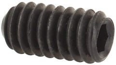Value Collection - #5-40 UNC, 1/4" OAL, Flat Point Set Screw - Grade 8 Alloy Steel, 1/16" Key - Exact Industrial Supply