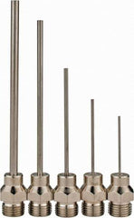 Value Collection - Blow Gun 5 Piece Needle Set - 1/8 MPT, 1-3/16, 1-3/4, 15/16, 2-15/32 & 2-3/4" Long - Exact Industrial Supply