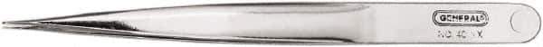 General - 4-1/2" OAL Utility Tweezers - Strong Sharp Points - Exact Industrial Supply