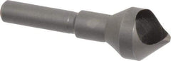 Weldon - 9/16" Head Diam, 1/4" Shank Diam, 82° High Speed Steel Countersink - Bright Finish, 1-7/8" OAL, Single End, Straight Shank, Right Hand Cut - Exact Industrial Supply