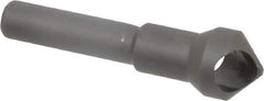 Weldon - 7/16" Head Diam, 1/4" Shank Diam, 90° High Speed Steel Countersink - Bright Finish, 1-11/16" OAL, Single End, Straight Shank, Right Hand Cut - Exact Industrial Supply