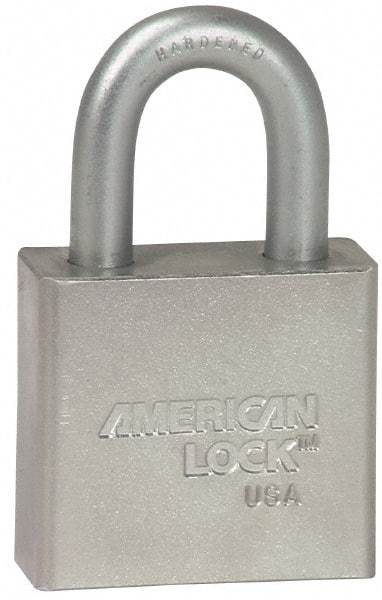 American Lock - 3/4" Shackle Clearance, Keyed Alike Tubular Padlock - 3/8" Shackle Diam, Steel - Exact Industrial Supply