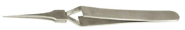 Value Collection - 4-11/32" OAL N4 Reverse Action Tweezers - Long Fine Point - Exact Industrial Supply