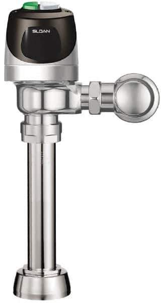 Sloan Valve Co. - 1-1/2" Spud Coupling, 1-1/2" Pipe, Closet Automatic Flush Valve - Dual Flush, 1.6/1.1 Gal per Flush, Metal Cover, Powered by 4 AA Batteries - Exact Industrial Supply