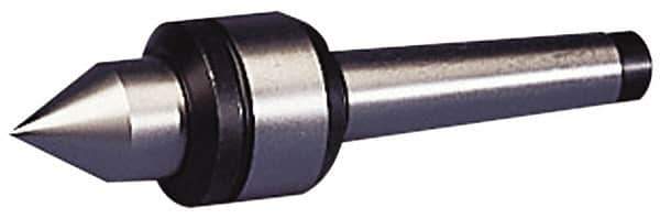 Value Collection - MT3 Taper Shank, Live Center - 2,000 Max RPM, 32mm Point Diam, 175mm Point Length, 500 Lb Max Workpc, Standard Point - Exact Industrial Supply