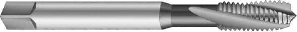 Emuge - #3-56 UNF 2 Flute 3BX Modified Bottoming Spiral Flute Tap - Cobalt, Oxide Finish, 1.969" OAL, Right Hand Flute, Right Hand Thread, Series Rekord D-Ti - Exact Industrial Supply