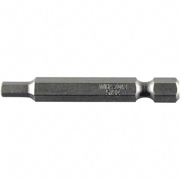 Wiha - 2.5mm Hex Power Bit - 1/4" Drive, 50mm OAL - Exact Industrial Supply