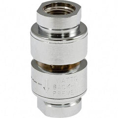 Watts - Vacuum-Breaker Valves Type: Dual Check Material: Chrome Plated Brass - Exact Industrial Supply