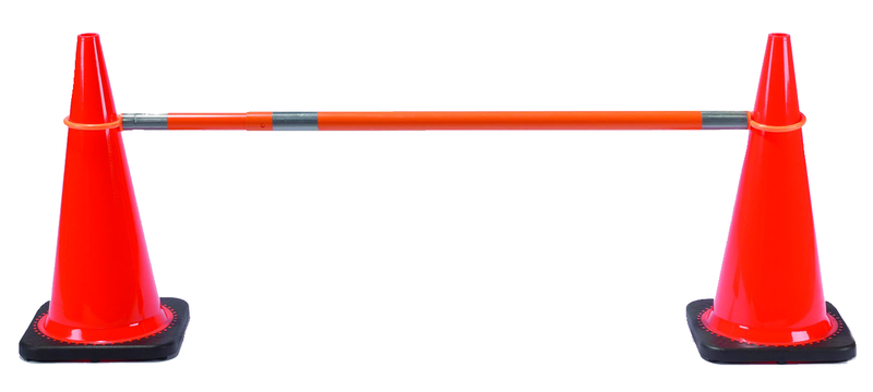 Telescoping Cone Bar Barrier - Exact Industrial Supply