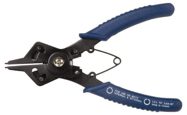 Value Collection - Standard Jaw, Easy Shift Internal-External, Snap Ring Plier - 6" OAL, 2 Max Capacity - Exact Industrial Supply
