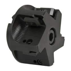 APT - 5 Inserts, 3" Cut Diam, 1" Arbor Diam, 2" Max Depth of Cut, Indexable Square-Shoulder Face Mill - 0/90° Lead Angle, 2" High, TPC 32..., TPG 32., TPU 32. Insert Compatibility, Series EMS - Exact Industrial Supply