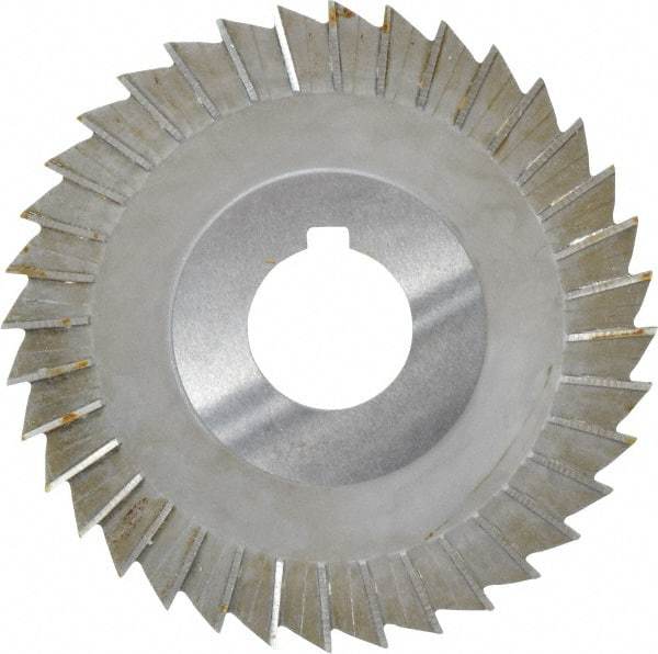 Value Collection - 5" Blade Diam x 1/8" Blade Thickness, 1-1/4" Hole, 40 Teeth, High Speed Steel Side Chip Saw - Straight Tooth, Arbor Connection, Uncoated - Exact Industrial Supply