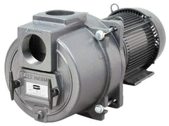 American Machine & Tool - 230/460 Volt, 47/24 Amp, 3 Phase, 15 HP, Self Priming Sewage Trash Pump - 215JM Frame, 4 Inch Inlet, TEFC Motor, Cast Iron Housing, Stainless Steel Impeller, Buna N Seal - Exact Industrial Supply