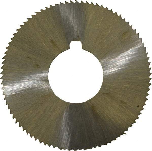 Value Collection - 1-3/4" Diam x 0.057" Blade Thickness x 5/8" Arbor Hole Diam, 90 Tooth Slitting and Slotting Saw - Arbor Connection, Right Hand, Uncoated, High Speed Steel, Concave Ground, Contains Keyway - Exact Industrial Supply