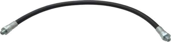 Alemite - 18" Long, 6,000 psi Operating Pressure, Thermoplastic Grease Gun Hose - 1/8 NPTF, 12,000 psi Burst Pressure - Exact Industrial Supply