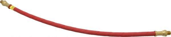 Alemite - 18" Long, 4,800 psi Operating Pressure, Elastomeric Grease Gun Hose & Coupler Assembly - 1/8 NPTF, 12,000 psi Burst Pressure - Exact Industrial Supply