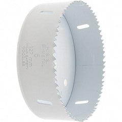 Value Collection - 5" Diam, 1-1/2" Cutting Depth, Hole Saw - Bi-Metal Saw, Toothed Edge - Exact Industrial Supply