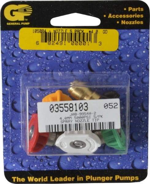 Value Collection - 5,000 psi Fixed, Quick Disconnect Pressure Washer Nozzle - 4mm Orifice Diam, 1/4" Thread - Exact Industrial Supply