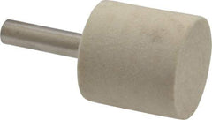Value Collection - 1" Diam, 1/4" Shank Diam, Cylinder Shaped Mounted Bob - Hard Density, 1" Head Length, Wool Felt - Exact Industrial Supply
