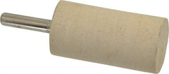 Value Collection - 1" Diam, 1/4" Shank Diam, Cylinder Shaped Mounted Bob - Medium Density, 2" Head Length, Wool Felt - Exact Industrial Supply
