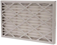 Value Collection - 16" Noml Height x 25" Noml Width x 1-3/4" Noml Depth, 35 to 45% Capture Efficiency, Wireless Pleated Air Filter - MERV 8, Synthetic, Integrated Beverage Board Frame, 500 Max FPM, 1,400 CFM, For Heating & Air Conditioning Units - Exact Industrial Supply