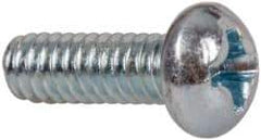 Value Collection - #5-40 UNC, 3/8" Length Under Head Phillips Drive Machine Screw - Round Head, Grade J82 Steel, Zinc-Plated Finish, Without Washer - Exact Industrial Supply