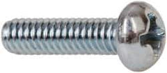 Value Collection - #5-40 UNC, 1/2" Length Under Head Phillips Drive Machine Screw - Round Head, Grade J82 Steel, Zinc-Plated Finish, Without Washer - Exact Industrial Supply