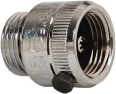 Watts - 125 Max psi, Chrome Plated Brass, Hose Connection Vacuum Breaker - EPDM Seal, Stainless Steel Spring, FIP X Hose End Connections - Exact Industrial Supply
