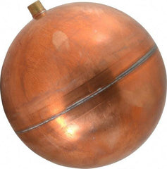Watts - 8" Diam, External Thread Connection, Metal Float - 3/8-16 Thread, Copper - Exact Industrial Supply
