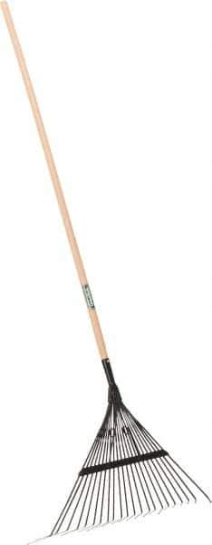 UnionTools - Landscape Rake with 48" Straight Wood Handle - 23" Blade Width, 22 Tines, 22" Tine Length - Exact Industrial Supply