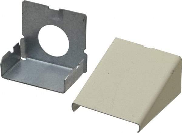 Wiremold - 1-29/32 Inch Long x 1-5/8 Inch Wide x 1-3/16 Inch High, Raceway Fitting - Ivory, For Use with Wiremold 2400 Series Raceways - Exact Industrial Supply