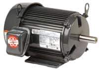 US Motors - 7-1/2 hp, TEFC Enclosure, No Thermal Protection, 1,765 RPM, 230/460 Volt, 60 Hz, Three Phase Premium Efficient Motor - Size 213 Frame, Rigid Mount, 1 Speed, Ball Bearings, 18.3/9.2 Full Load Amps, F Class Insulation, Reversible - Exact Industrial Supply