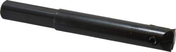 APT - 5/8" Min Bore Diam, 4-1/2" OAL, 1/2" Shank Diam, Indexable Boring Bar - 3" Max Bore Depth, TPG 221 Insert, Screw Holding Method - Exact Industrial Supply