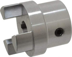 Boston Gear - 1/2" Max Bore Diam, FC15 Coupling Size, Flexible Half Coupling - 1-1/2" OD, 2.76" OAL, Steel - Exact Industrial Supply