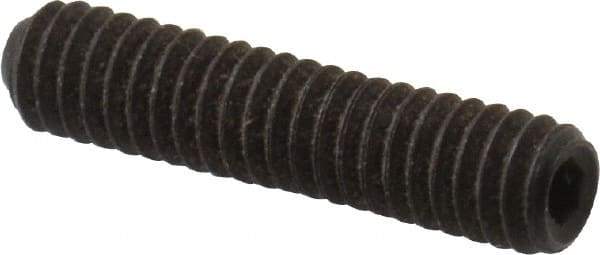 Value Collection - #4-48 UNF, 1/2" OAL, Cup Point Set Screw - Alloy Steel, 0.05" Key - Exact Industrial Supply