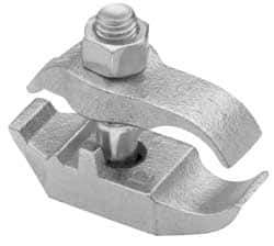 Cooper Crouse-Hinds - 1-1/4" Pipe, Malleable Iron, Electro Galvanized Conduit Clamp - 1 Mounting Hole - Exact Industrial Supply