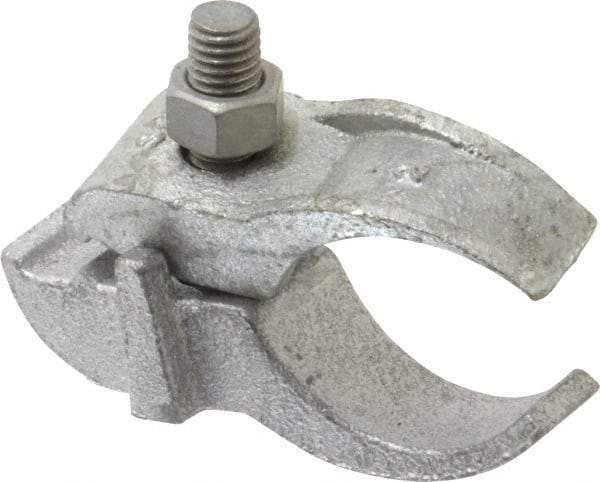 Cooper Crouse-Hinds - 2" Pipe, Malleable Iron, Electro Galvanized Conduit Clamp - 1 Mounting Hole - Exact Industrial Supply