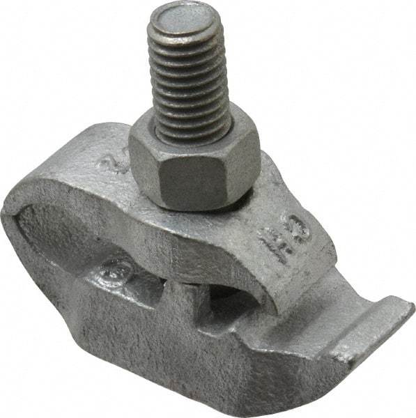 Cooper Crouse-Hinds - 1/2" Pipe, Malleable Iron, Electro Galvanized Conduit Clamp - 1 Mounting Hole - Exact Industrial Supply