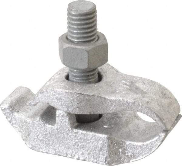 Cooper Crouse-Hinds - 3/4" Pipe, Malleable Iron, Electro Galvanized Conduit Clamp - 1 Mounting Hole - Exact Industrial Supply