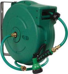 Value Collection - 65' Spring Retractable Hose Reel - 140 psi, Hose Included - Exact Industrial Supply